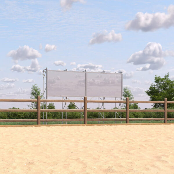 Manegespiegel voor buitenbak – Gelaagd glas 295 cm